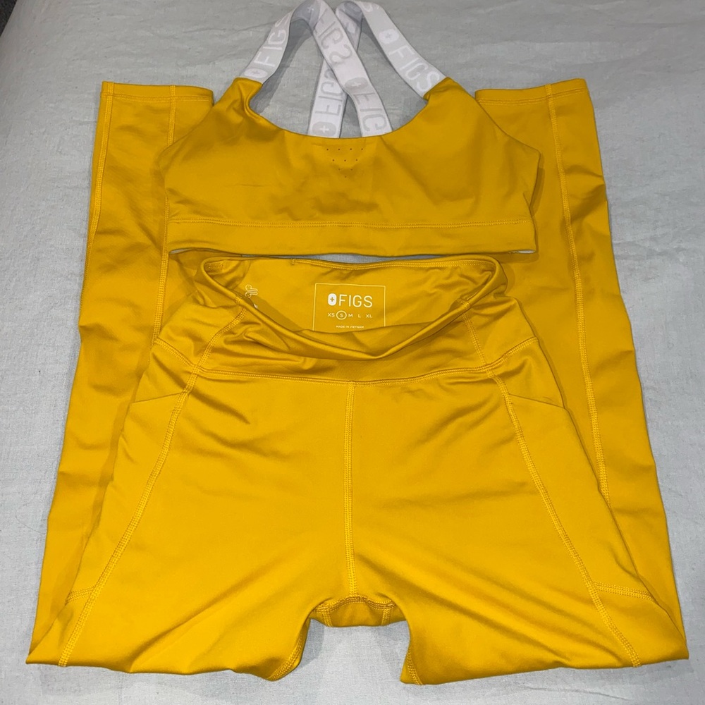 Figs Yellow Activewear Set